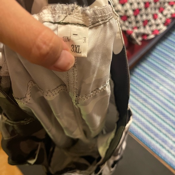 Satiny denim type camo pants. - Picture 3 of 3